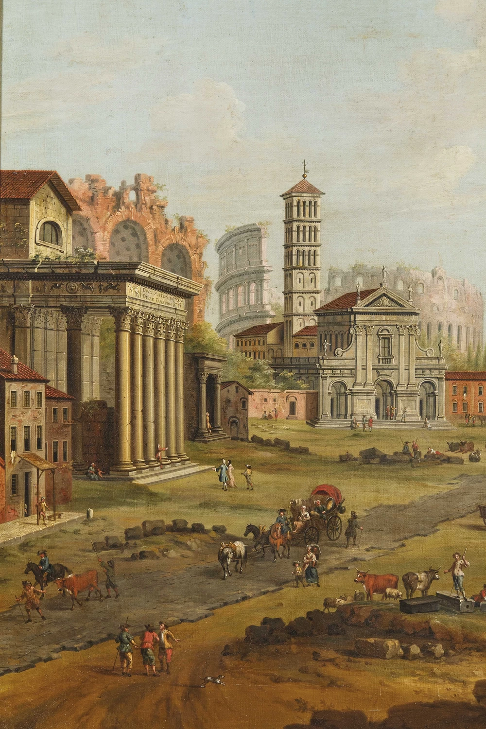 Veduta di Campovaccino, il Foro Romano - dettaglio
